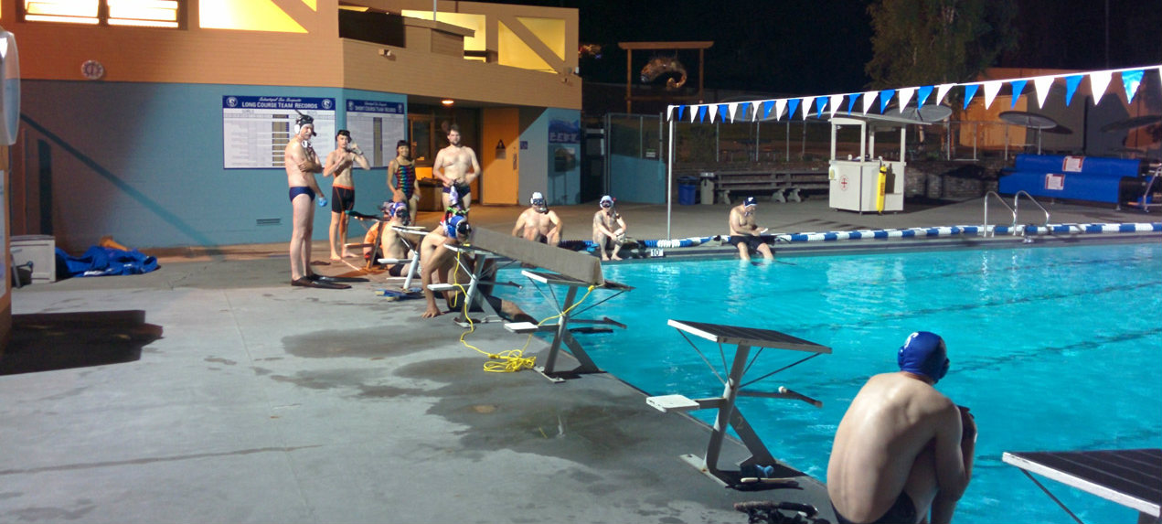 Sebastopol Sharks at Ives Pool after evening practice